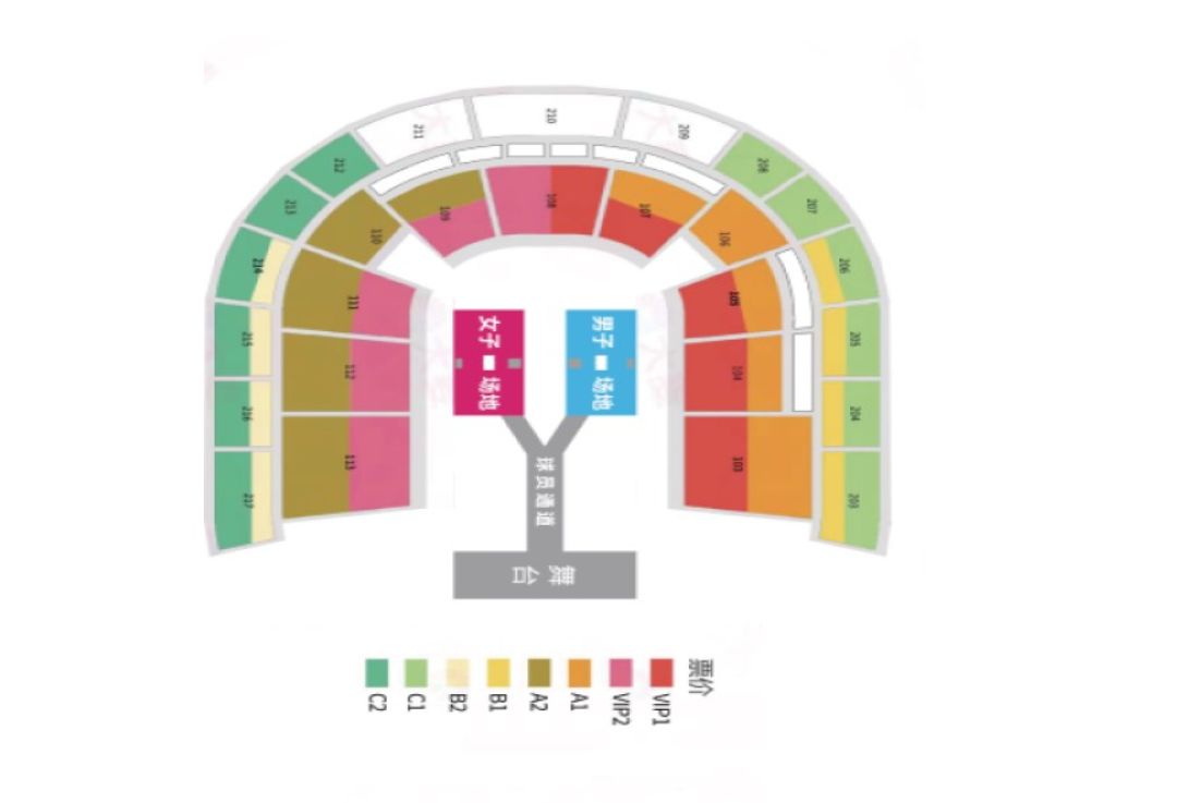 Galaxy Arena会場内レイアウト